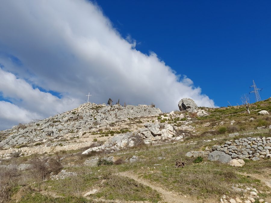 Blick über Solin in Kroatien von der Kirche St. Peter in Kučine