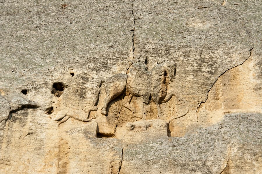 Madara-Reiter, ein mittelalterliches Felsrelief am Madara-Plateau in der Region Schumen