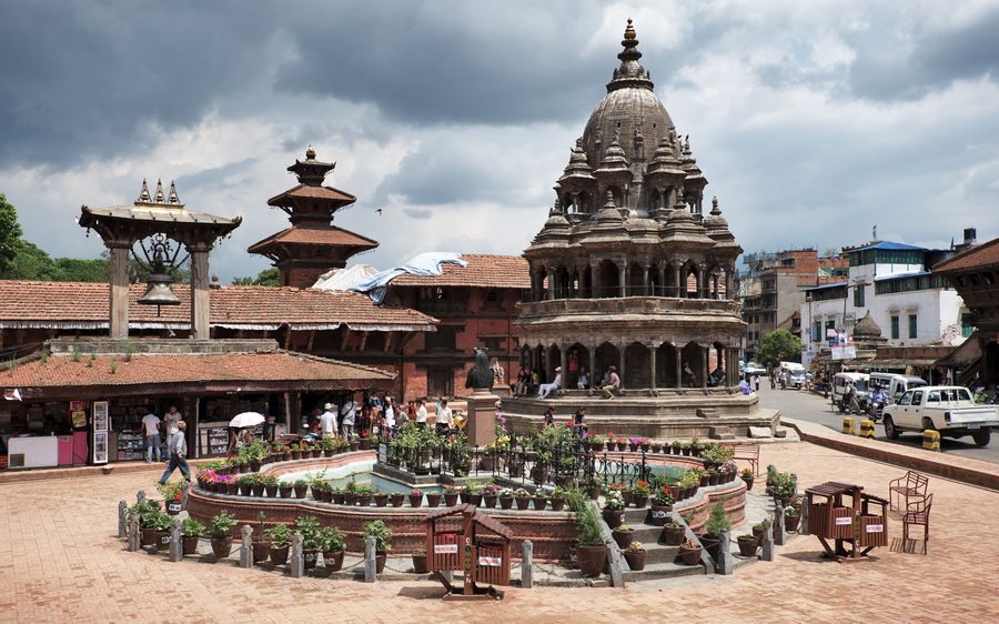 Historischer Platz im Kathmandu-Tal in Nepal