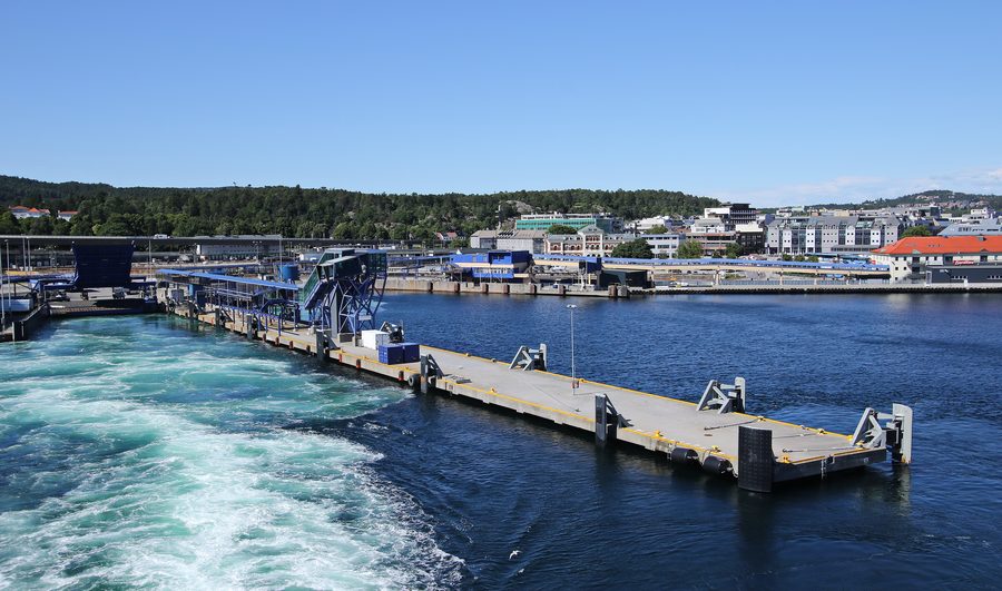 Hafen von Kristiansand an der norwegischen Südküste
