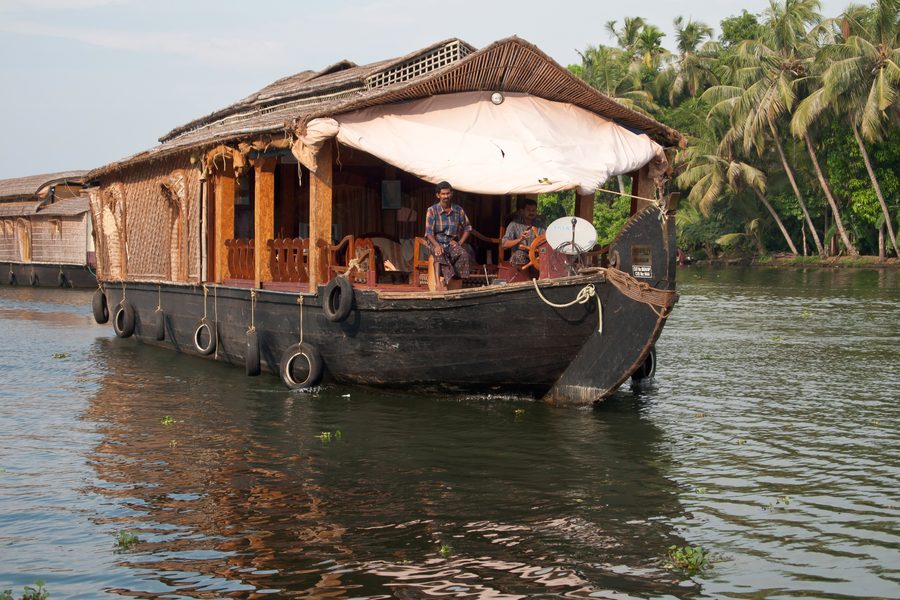 Hausboote in den Kerala Backwaters