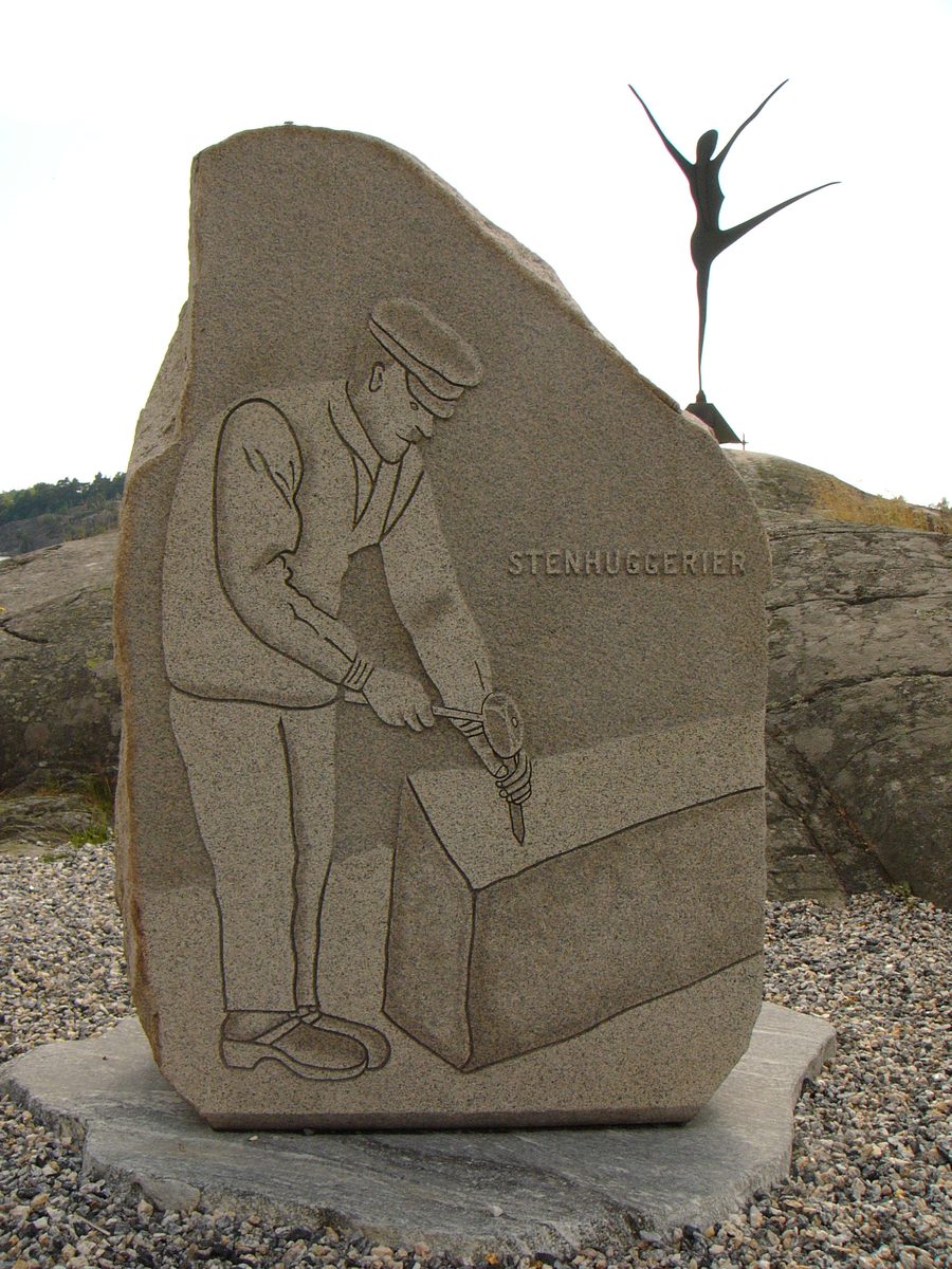 Steinmetzdenkmal in Sannäs in der Gemeinde Tanum, Schweden