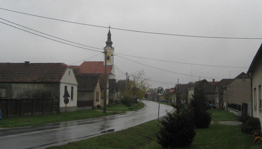 Dorfansicht von Hlebine in Nordkroatien