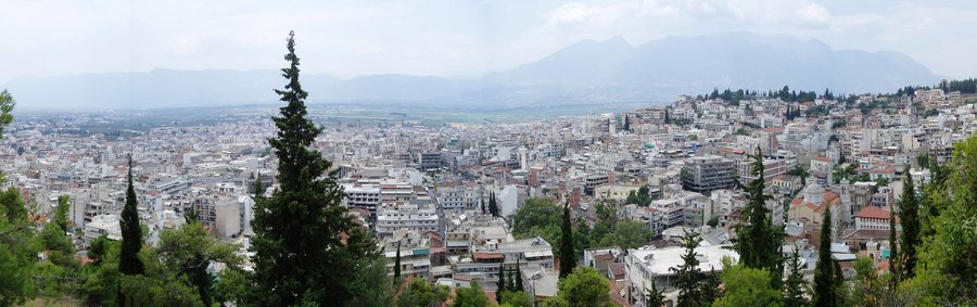 Panorama of Lamia viewed from the city’s castle