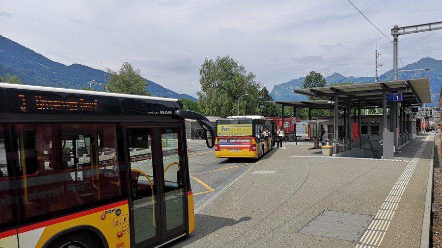Bahnhof Untervaz-Trimmis in Graubünden
