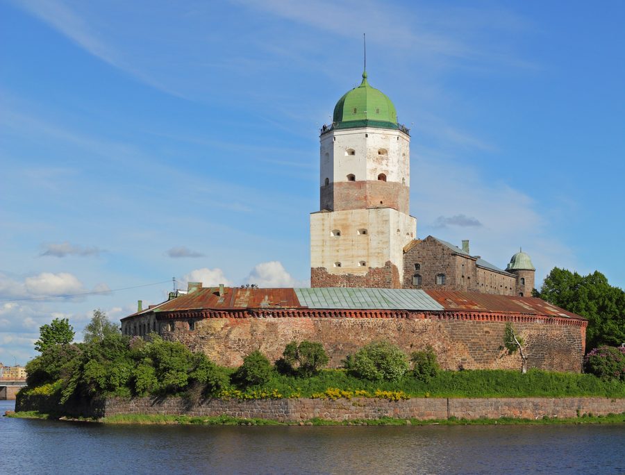 Blick auf die Burg von Wyborg in der Oblast Leningrad