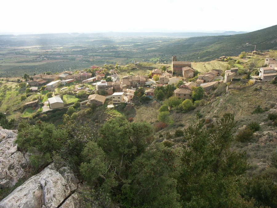 Vue de Santa Eulalia la Mayor, localité de la municipalité de Loporzano dans la province de Huesca