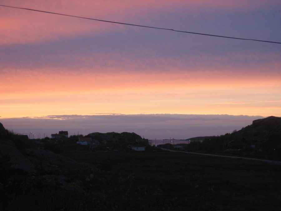 Kovikshamn bei Sonnenuntergang