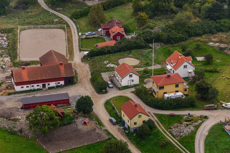 Gebäude in Färentuna auf Färingsö