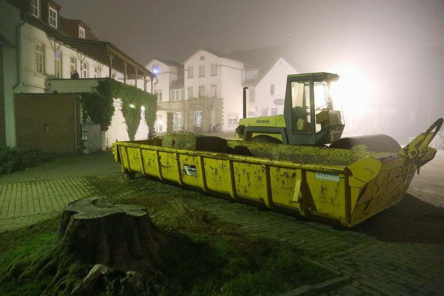 Redesigned old churchyard and church square in the city centre of Westerkappeln