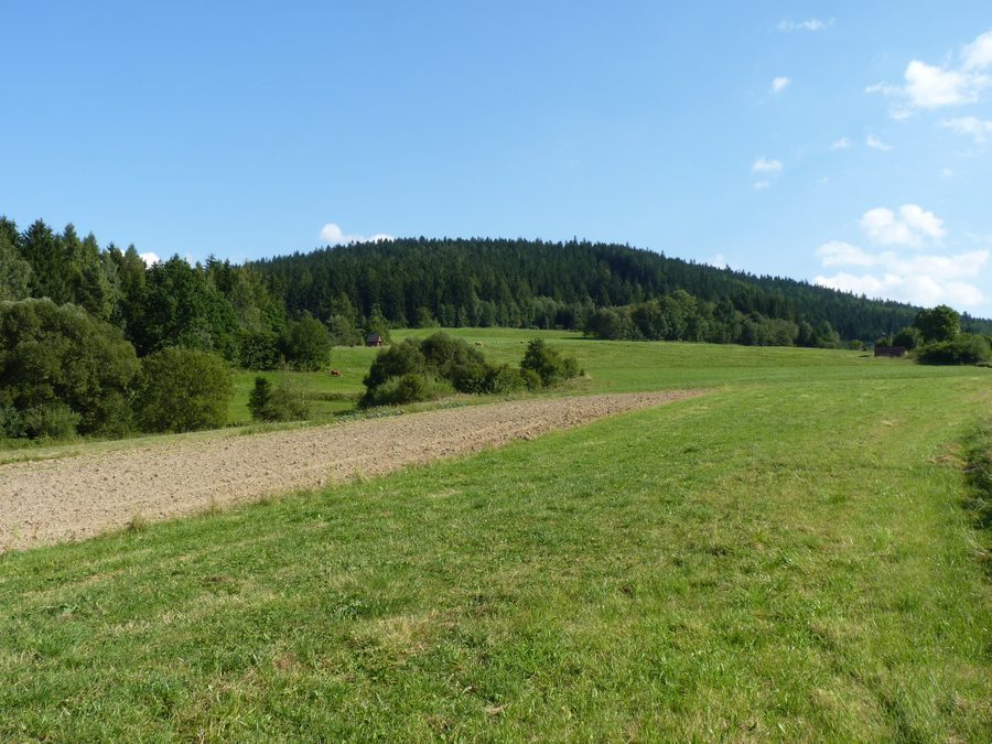 Mountain landscape in the Moravian-Silesian Beskids.