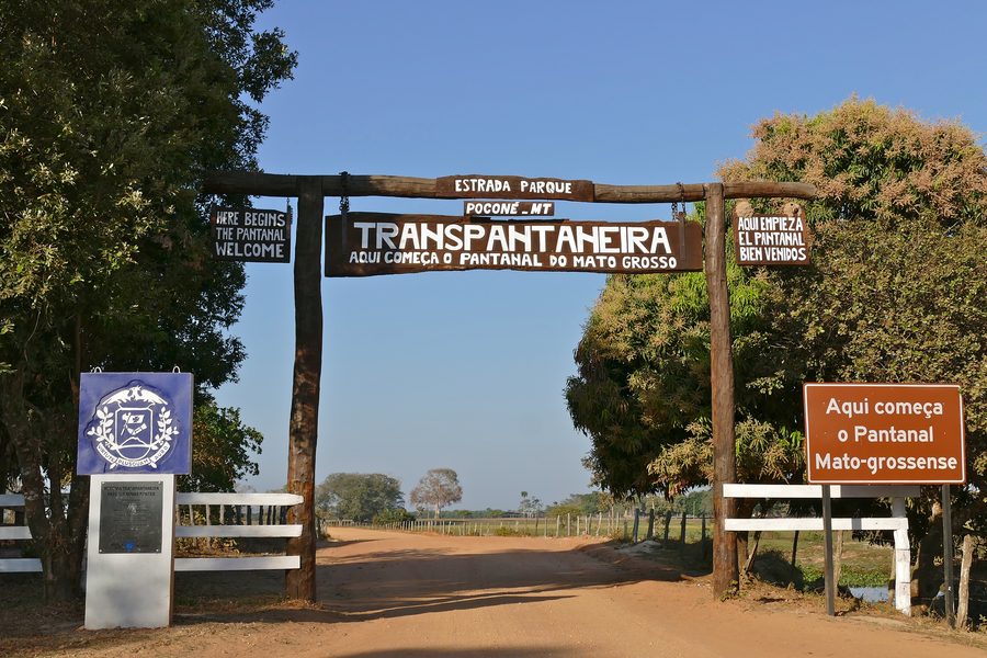 Eingang zum Pantanal an der Transpantaneira bei Poconé