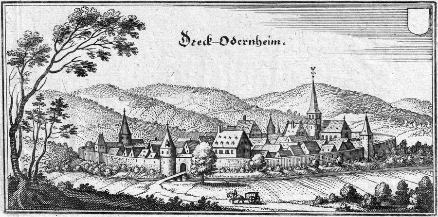 Historische Darstellung von Odernheim am Glan