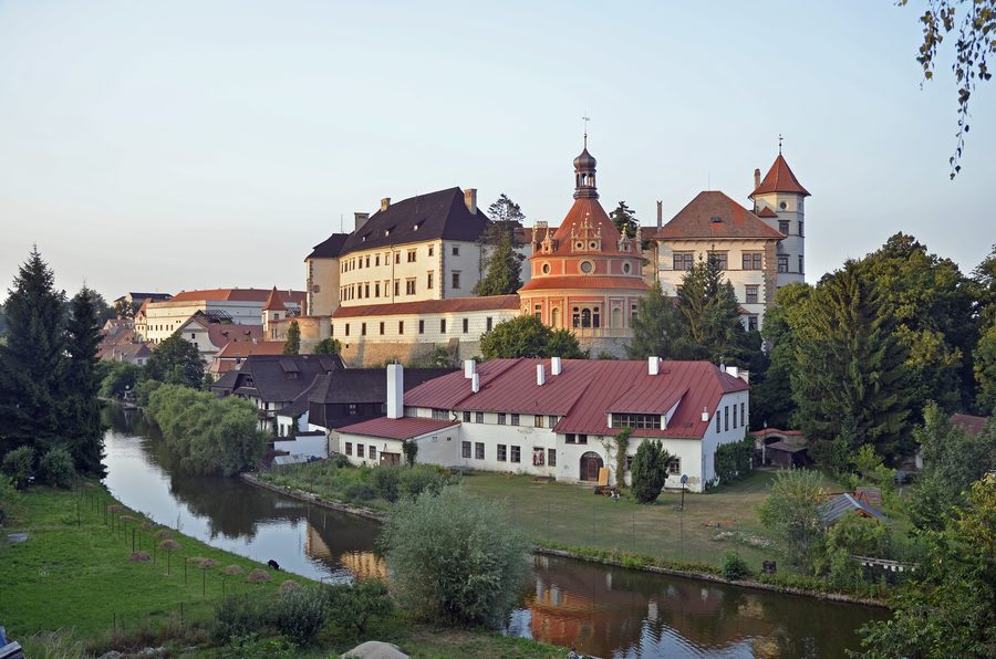 Schloss Jindřichův Hradec in der Abendstimmung