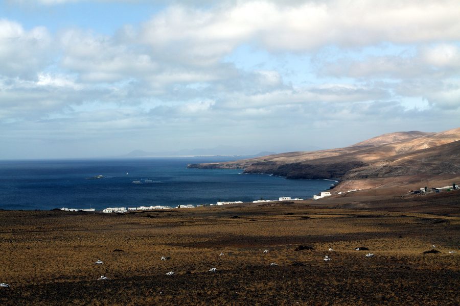 Ansicht des Fischerdorfs Playa Quemada auf Lanzarote