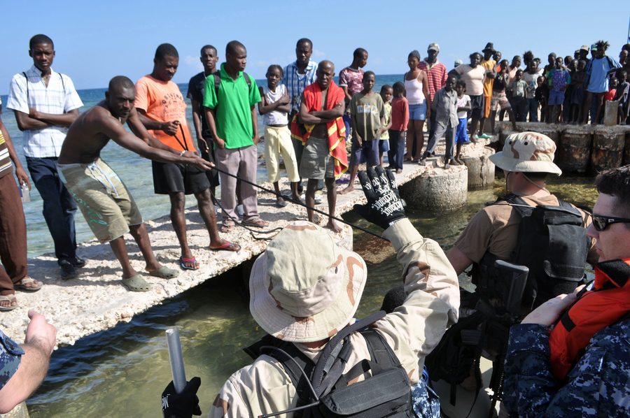 Small dock in Petit Trou de Nippes, Haiti