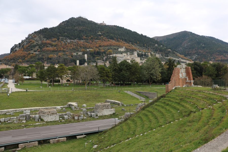 Gubbio vista dall'area archeologica