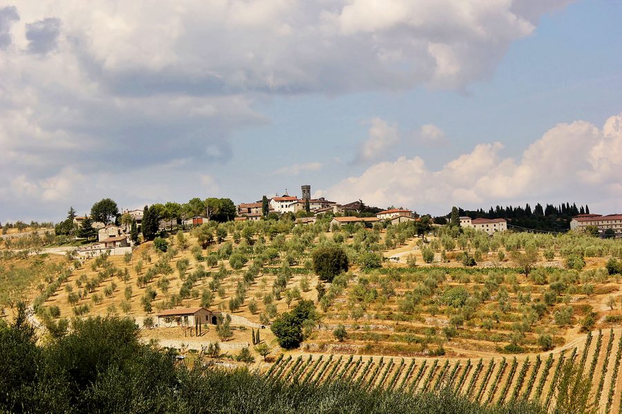 A village in the Chianti hills of Tuscany.