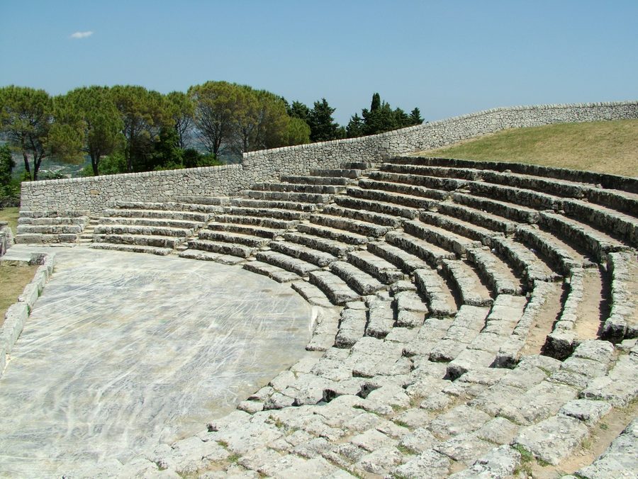 Ancient Greek theatre at Akrai in Palazzolo Acreide