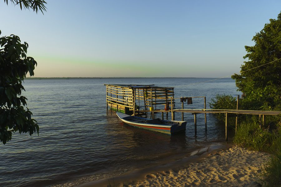 Indigenes Dorf bei Bartica in Guyana