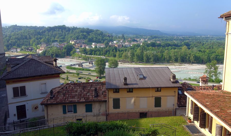 Blick in Belluno in Richtung Piave