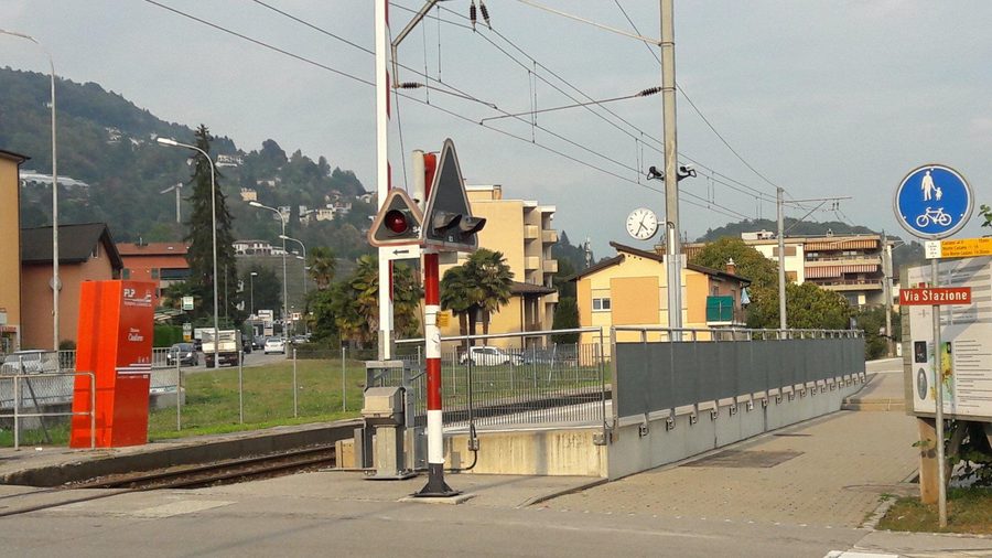 Bahnhof Caslano an der Bahnlinie Lugano–Ponte Tresa