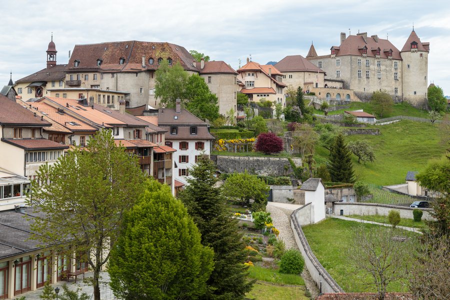 Old Town Hill and Gruyères Castle